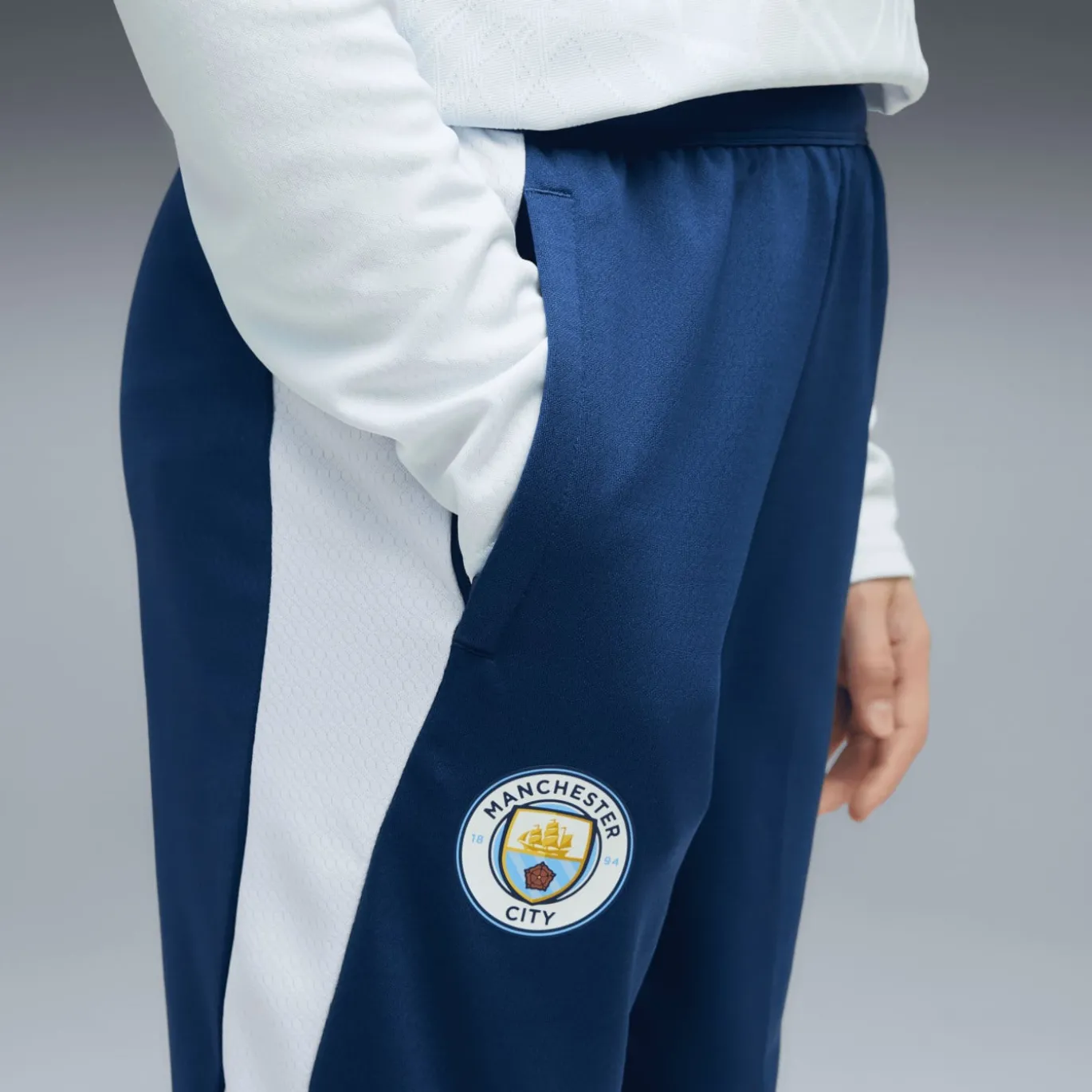 PUMA Manchester City Trainingspak 1/4-Zip 2026-2027 Kids Lichtblauw Donkerblauw