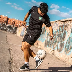PUMA Marokko Trainingsbroekje 2024-2026 Zwart Zilver