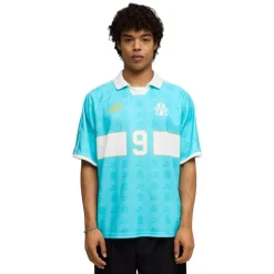 PUMA Olympique Marseille KING T-Shirt Retro Lichtblauw Wit Goud