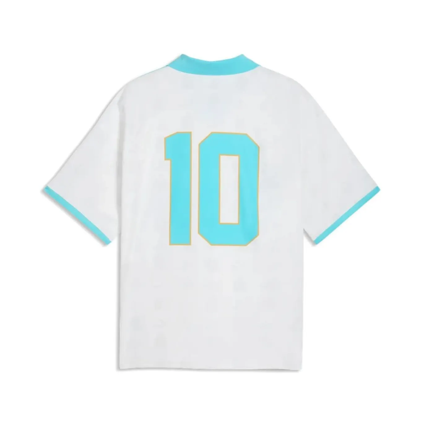 PUMA Olympique Marseille KING T-Shirt Retro Wit Lichtblauw Goud