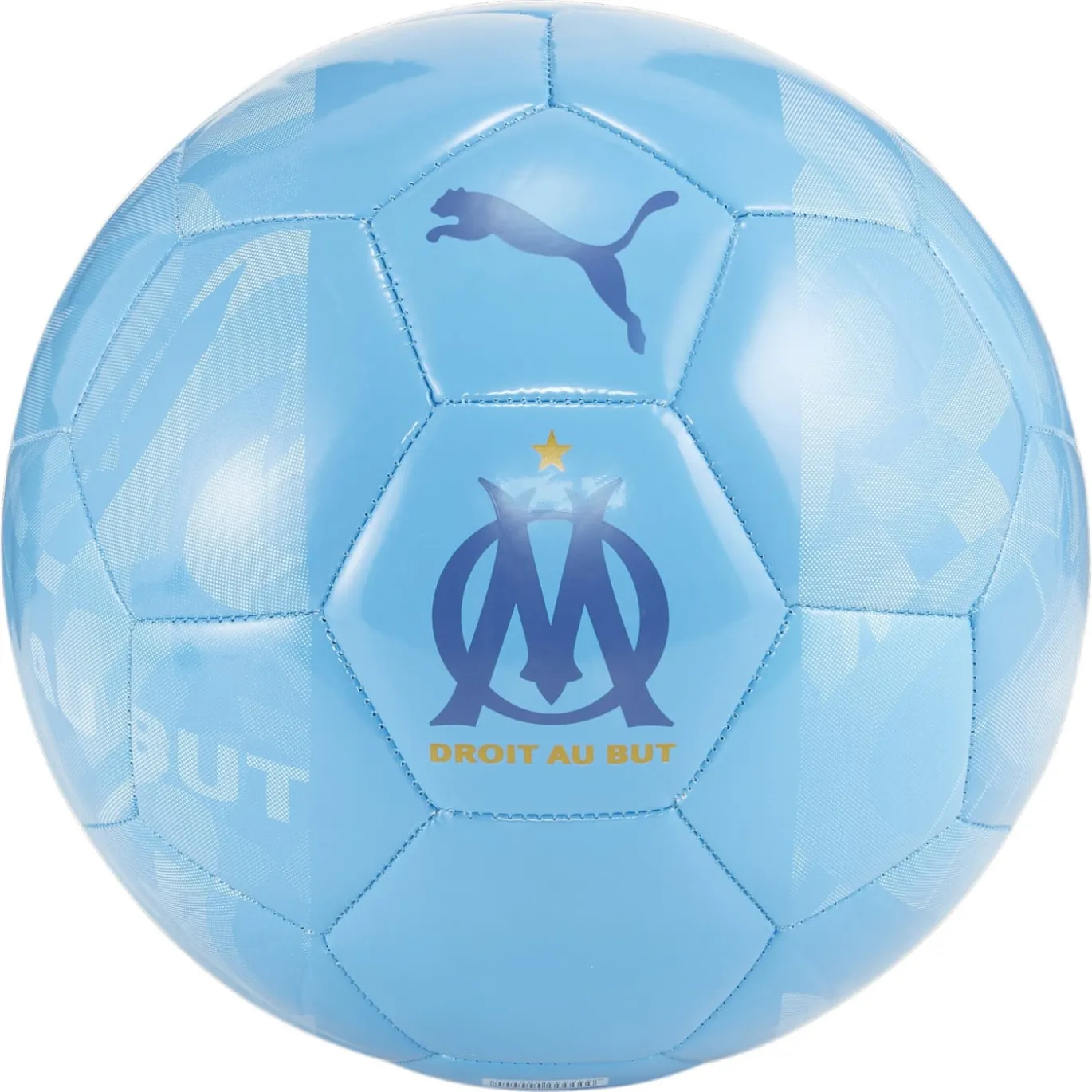 PUMA Olympique Marseille Pre-Match Voetbal Maat 5 Blauw Donkerblauw Goud