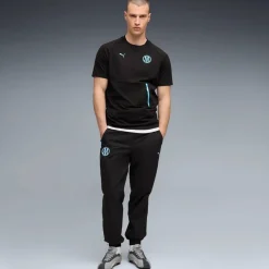 PUMA Olympique Marseille Pumatech Woven Trainingsbroek 2026-2027 Zwart Blauw