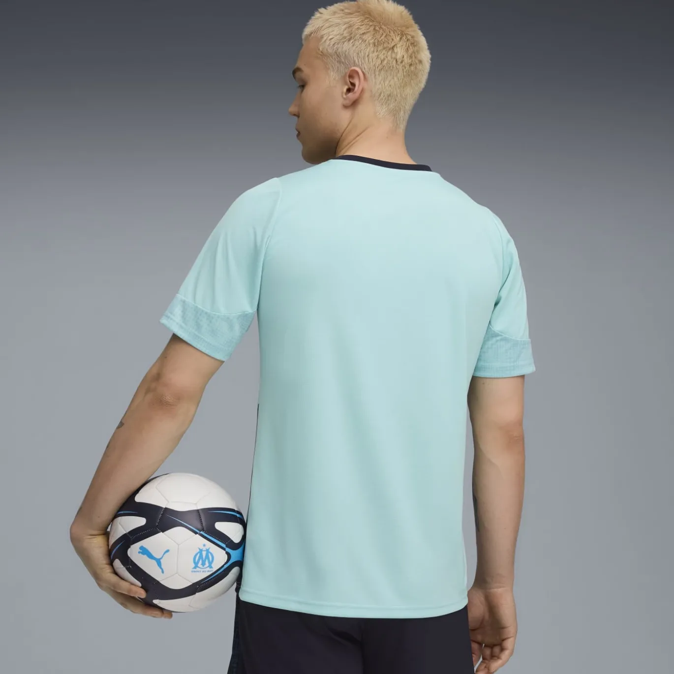 PUMA Olympique Marseille Trainingsshirt 2025-2026 Lichtblauw Donkerblauw