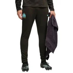 PUMA Olympique Marseille Trainingsbroek 2025-2026 Zwart Lichtblauw