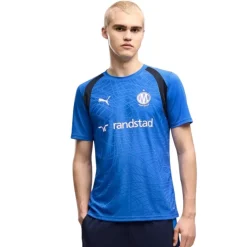 PUMA Olympique Marseille Trainingsshirt 2026-2027 Blauw Donkerblauw Wit