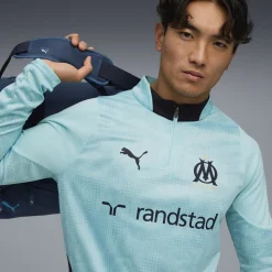 PUMA Olympique Marseille Trainingstrui 1/4-Zip 2025-2026 Lichtblauw Donkerblauw