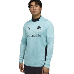 PUMA Olympique Marseille Trainingstrui 1/4-Zip 2025-2026 Lichtblauw Donkerblauw
