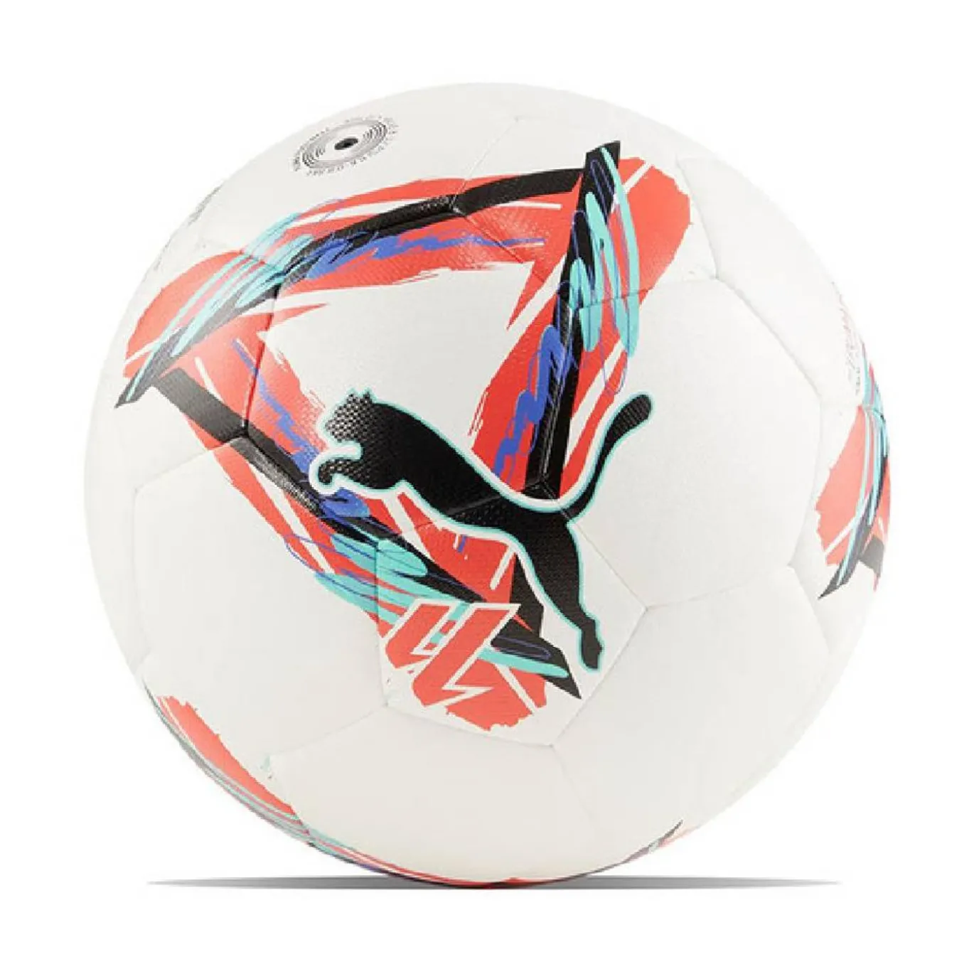 PUMA Orbita LaLiga 1 Hybrid Voetbal Maat 5 Wit Rood Zwart