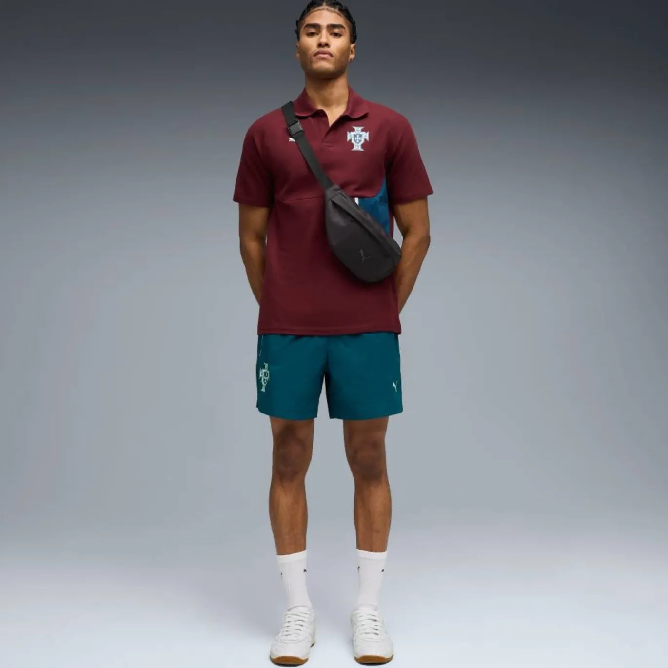 PUMA Portugal Pumatech Broekje 2026-2028 Blauwgroen Wit