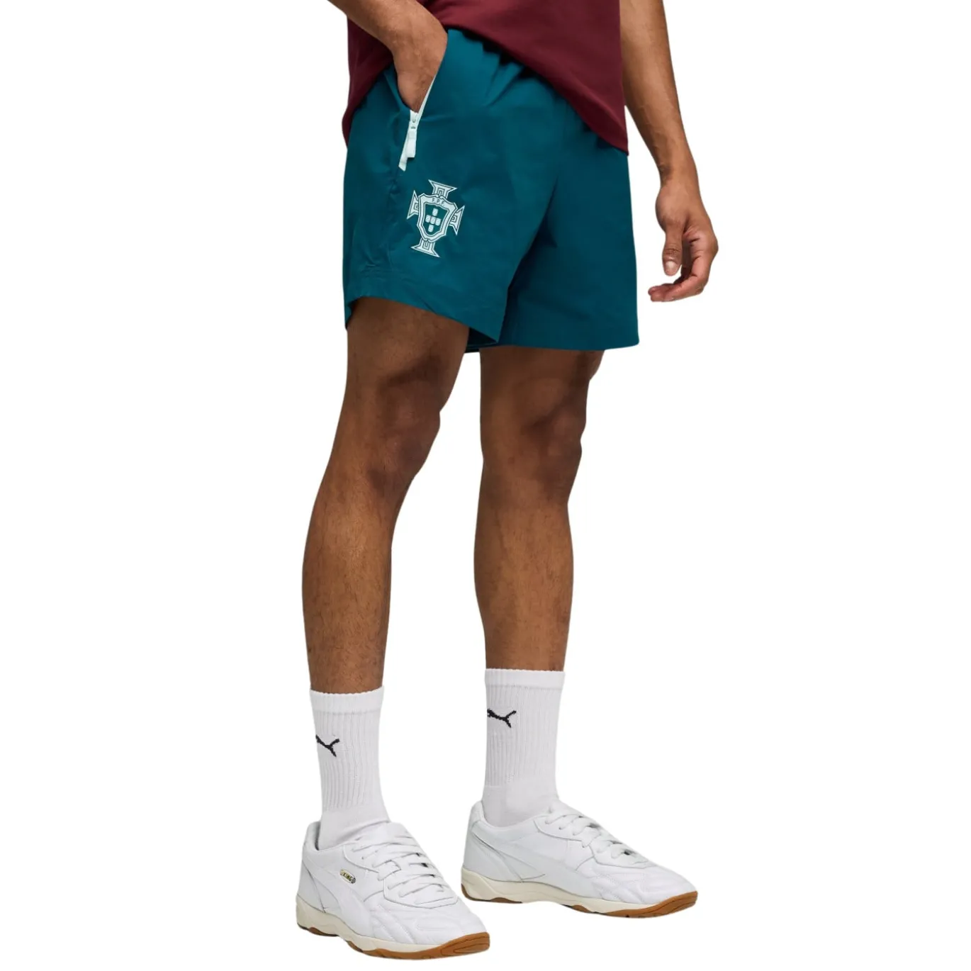 PUMA Portugal Pumatech Broekje 2026-2028 Blauwgroen Wit