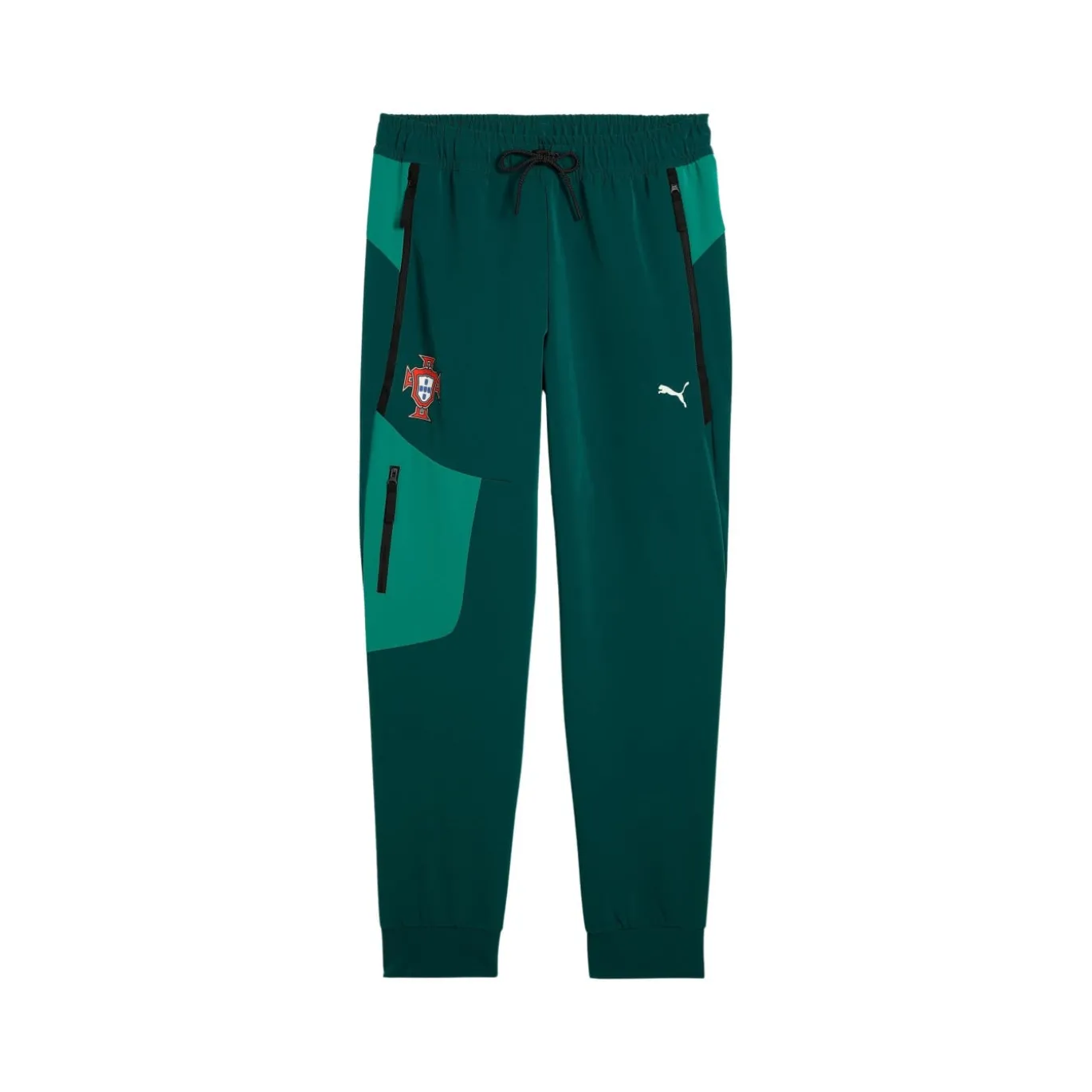 PUMA Portugal Pumatech Woven Trainingsbroek 2025-2026 Donkergroen Groen Wit