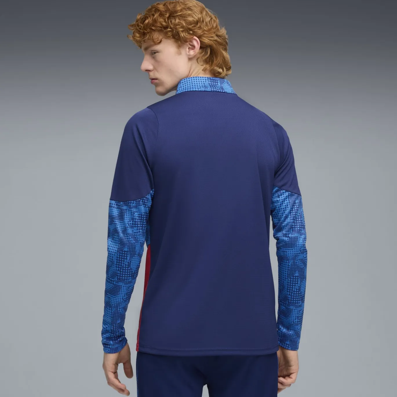 PUMA RB Leipzig Trainingstrui 1/4-Zip 2025-2026 Blauw Donkerblauw Rood