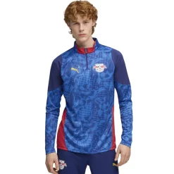 PUMA RB Leipzig Trainingstrui 1/4-Zip 2025-2026 Blauw Donkerblauw Rood