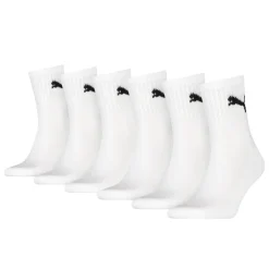 PUMA Sportsokken Kort 6 Pack Wit