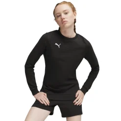 PUMA teamGOAL Casuals Crew Sweater Dames Zwart Wit