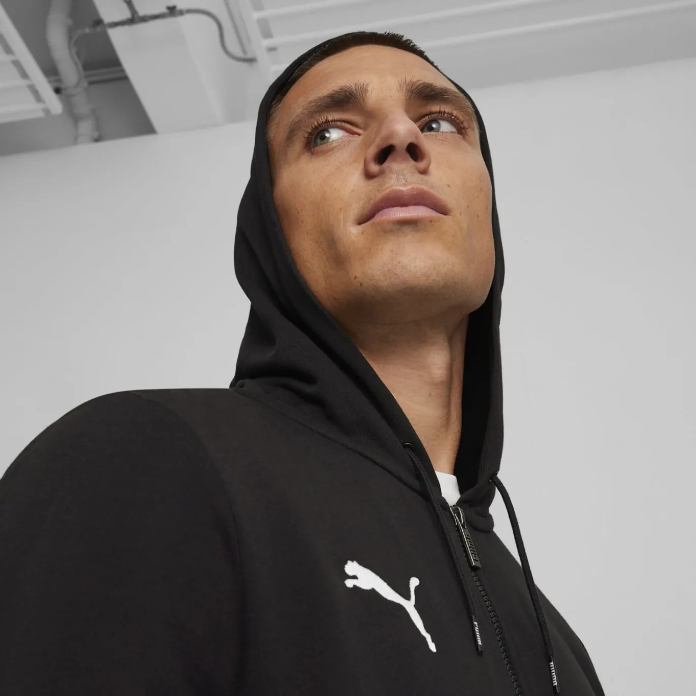 PUMA teamGOAL Casuals Hooded Vest Zwart Wit
