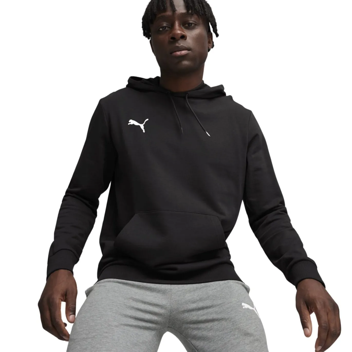 PUMA teamGOAL Casuals Hoodie Zwart Wit