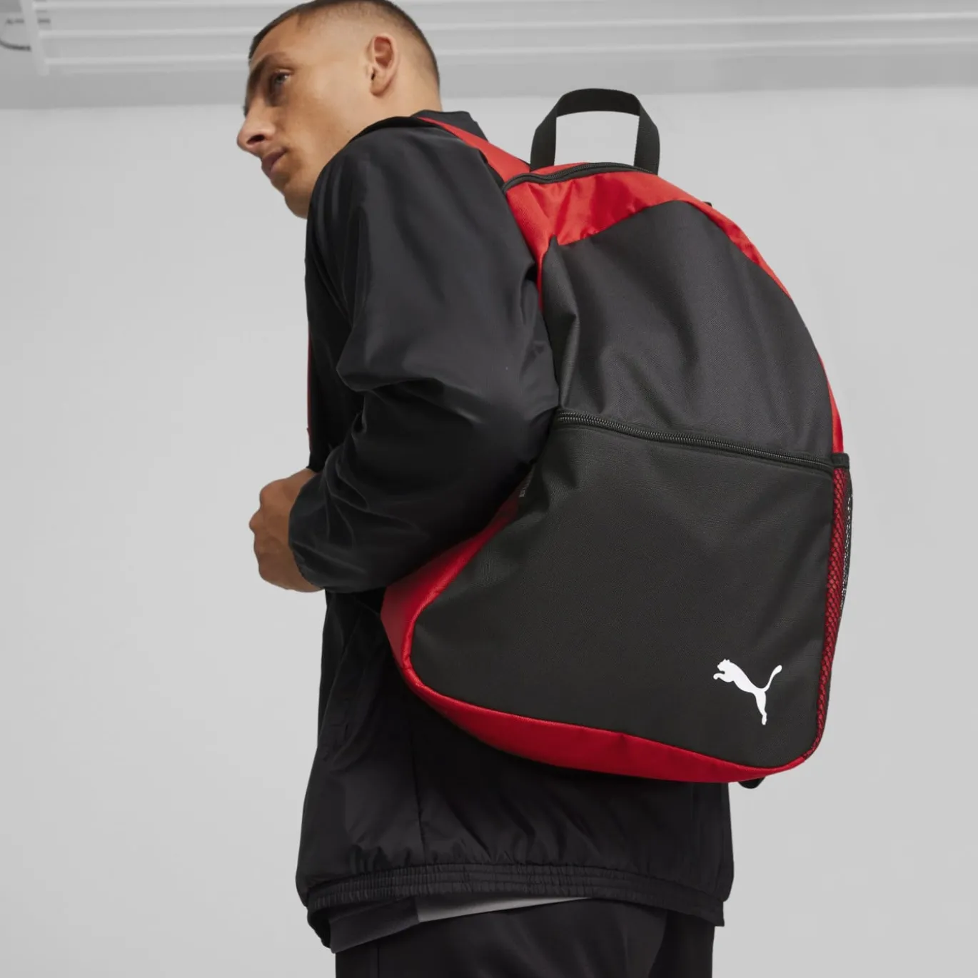 PUMA teamGOAL Rugtas Core Zwart Rood