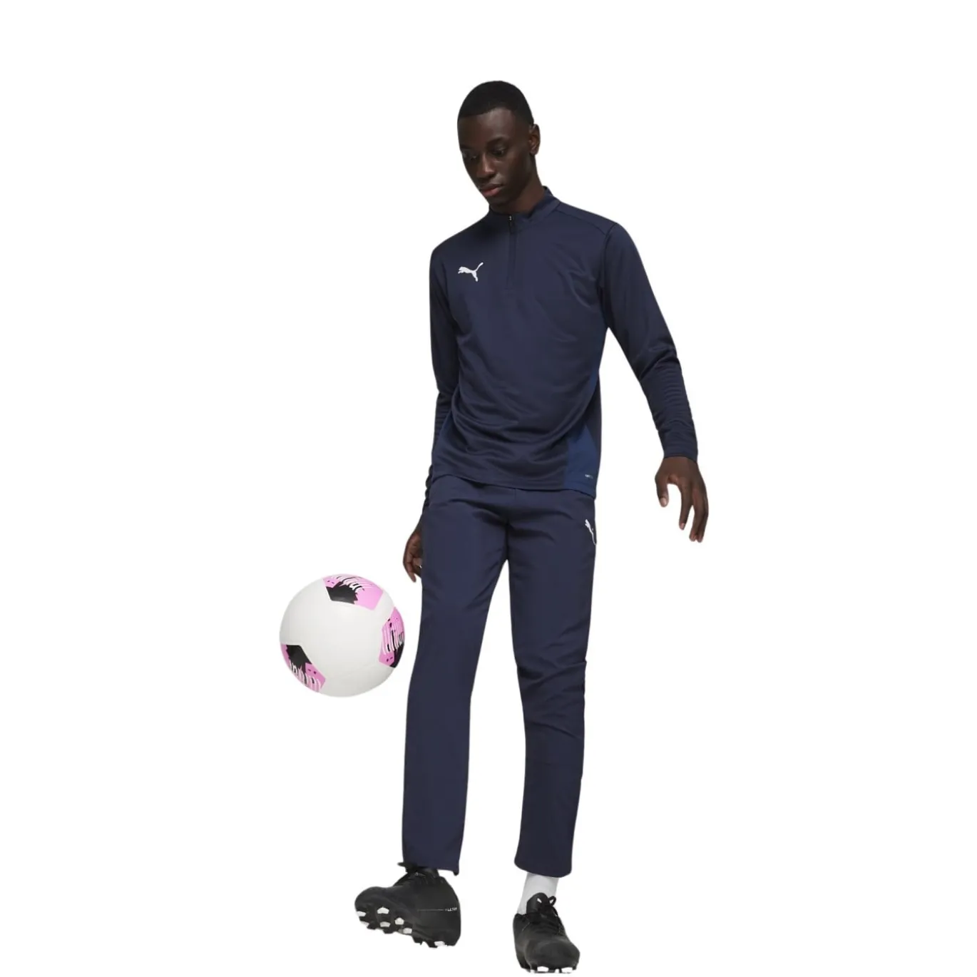 PUMA teamGOAL Trainingspak 1/4-Zip Donkerblauw Wit