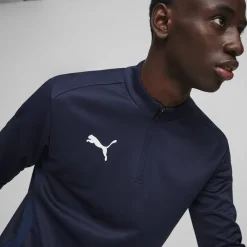 PUMA teamGOAL Trainingspak 1/4-Zip Donkerblauw Wit