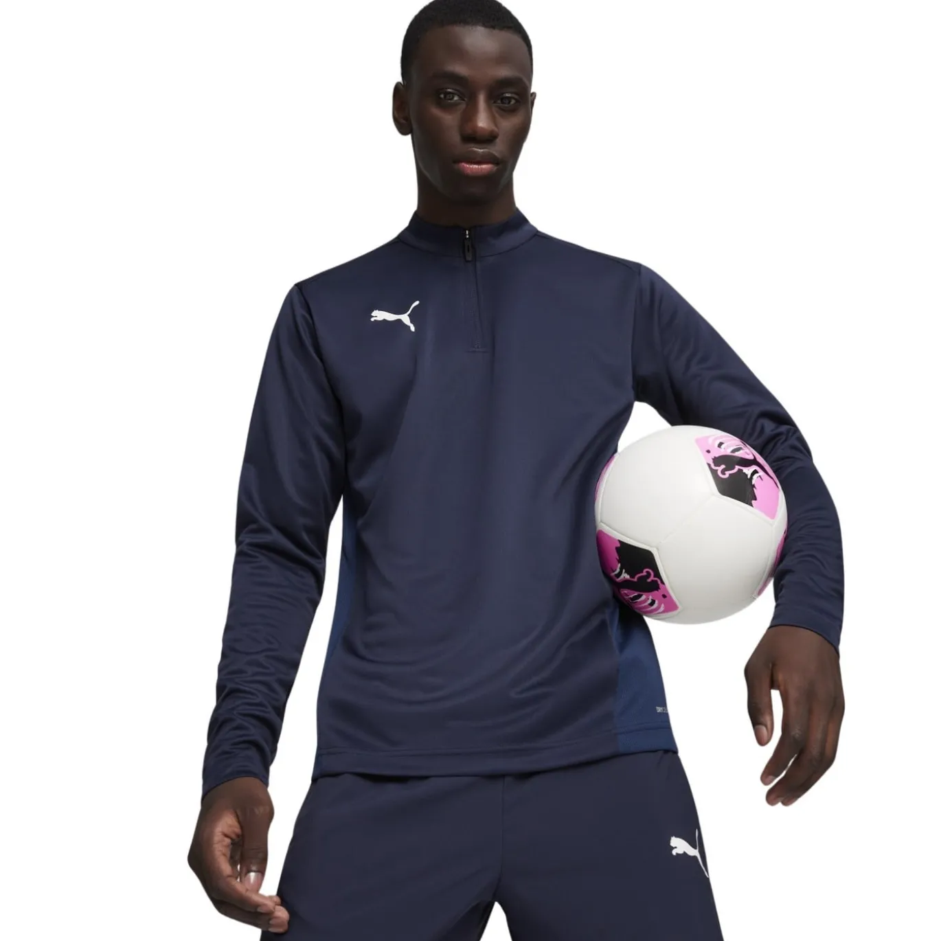PUMA teamGOAL Trainingspak 1/4-Zip Donkerblauw Wit