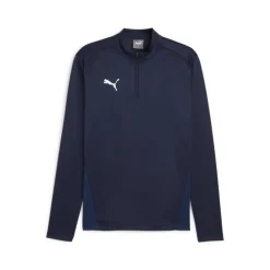 PUMA teamGOAL Trainingstrui 1/4-Zip Donkerblauw Wit