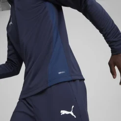 PUMA teamGOAL Trainingstrui 1/4-Zip Donkerblauw Wit