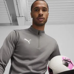 PUMA teamGOAL Trainingstrui 1/4-Zip Grijs Wit