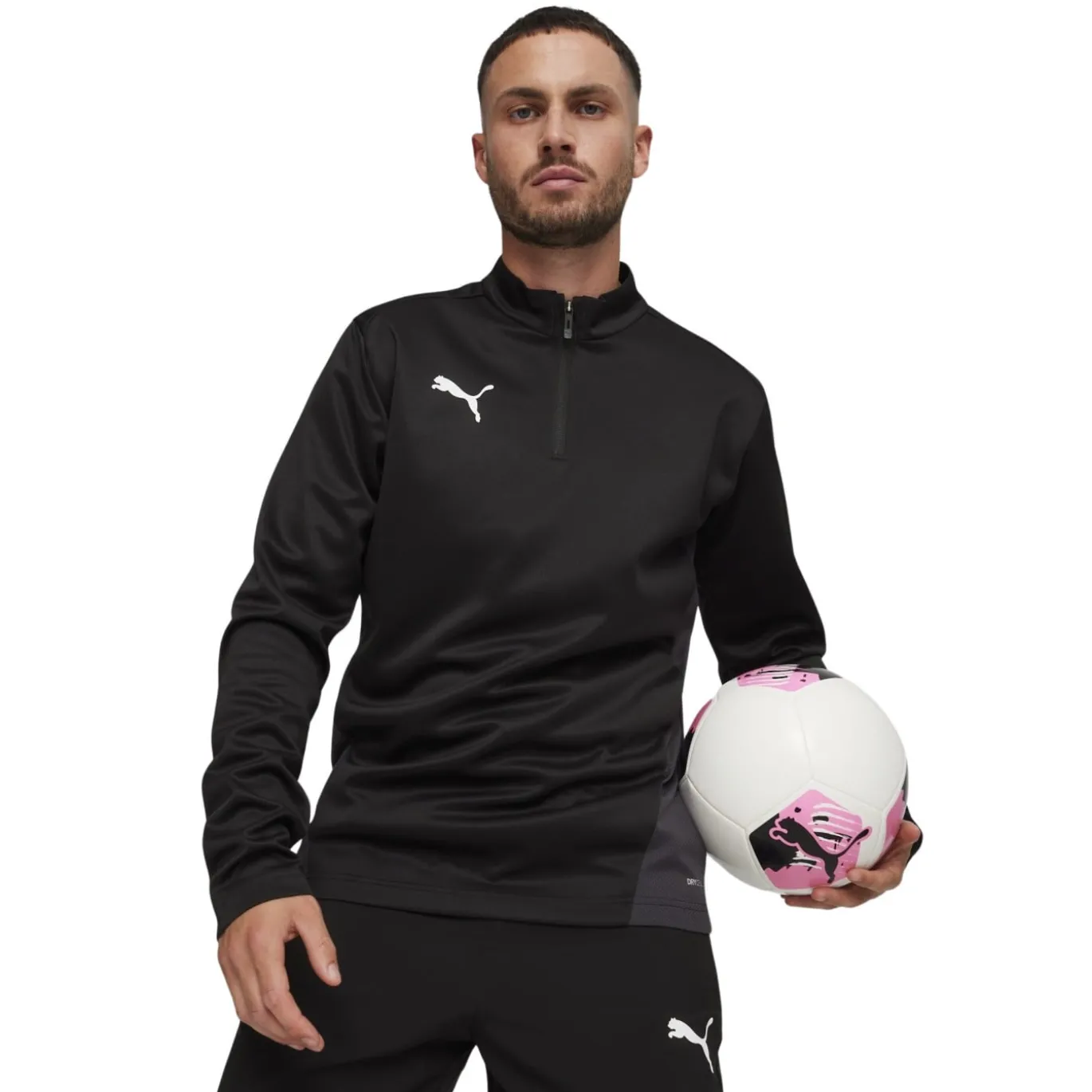 PUMA teamGOAL Trainingstrui 1/4-Zip Zwart Wit Grijs