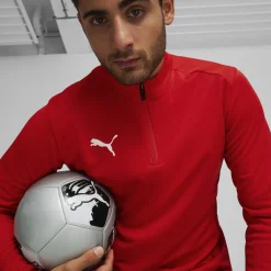 PUMA teamGOAL Trainingstrui 1/4-Zip Rood Wit