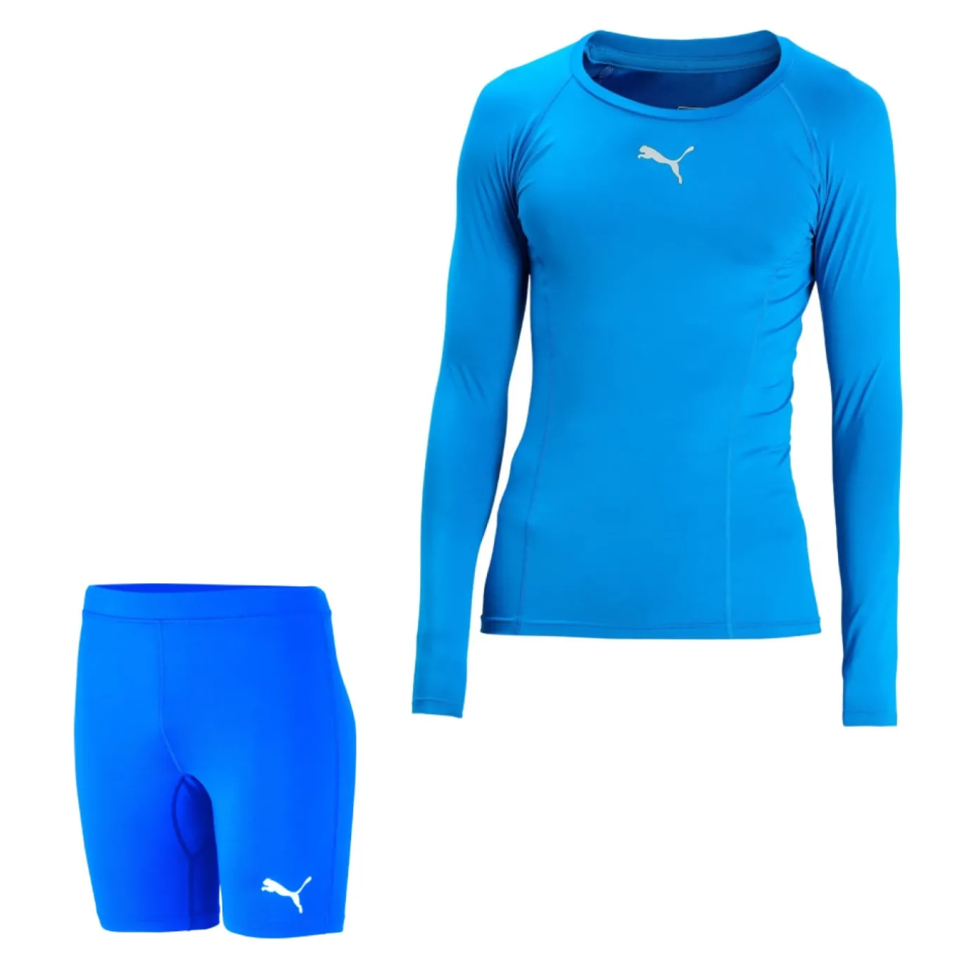 PUMA teamLIGA Baselayer Trainingsset Kids Blauw Blauw