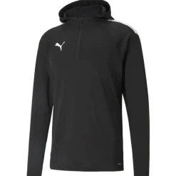 PUMA TeamLIGA Fleece Trainingstrui 1/4-Zip Zwart Wit