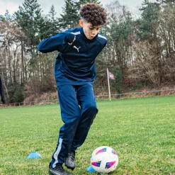 PUMA teamLIGA Full-Zip Trainingspak Kids Donkerblauw Zwart
