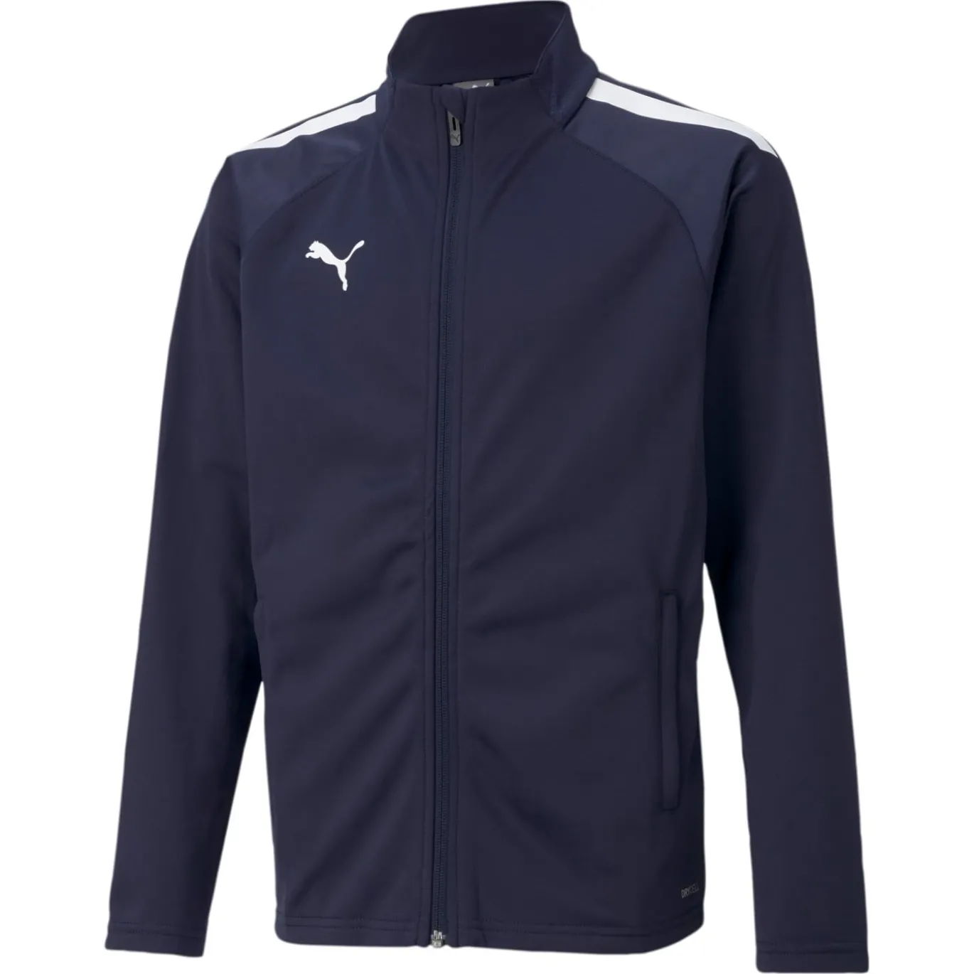 PUMA teamLIGA Full-Zip Trainingspak Kids Donkerblauw Zwart
