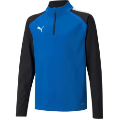 PUMA teamLIGA Trainingstrui 1/4-Zip Kids Blauw Zwart