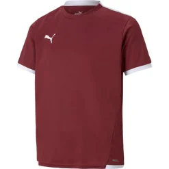 PUMA teamLIGA Voetbalshirt Kids Bordeauxrood Wit