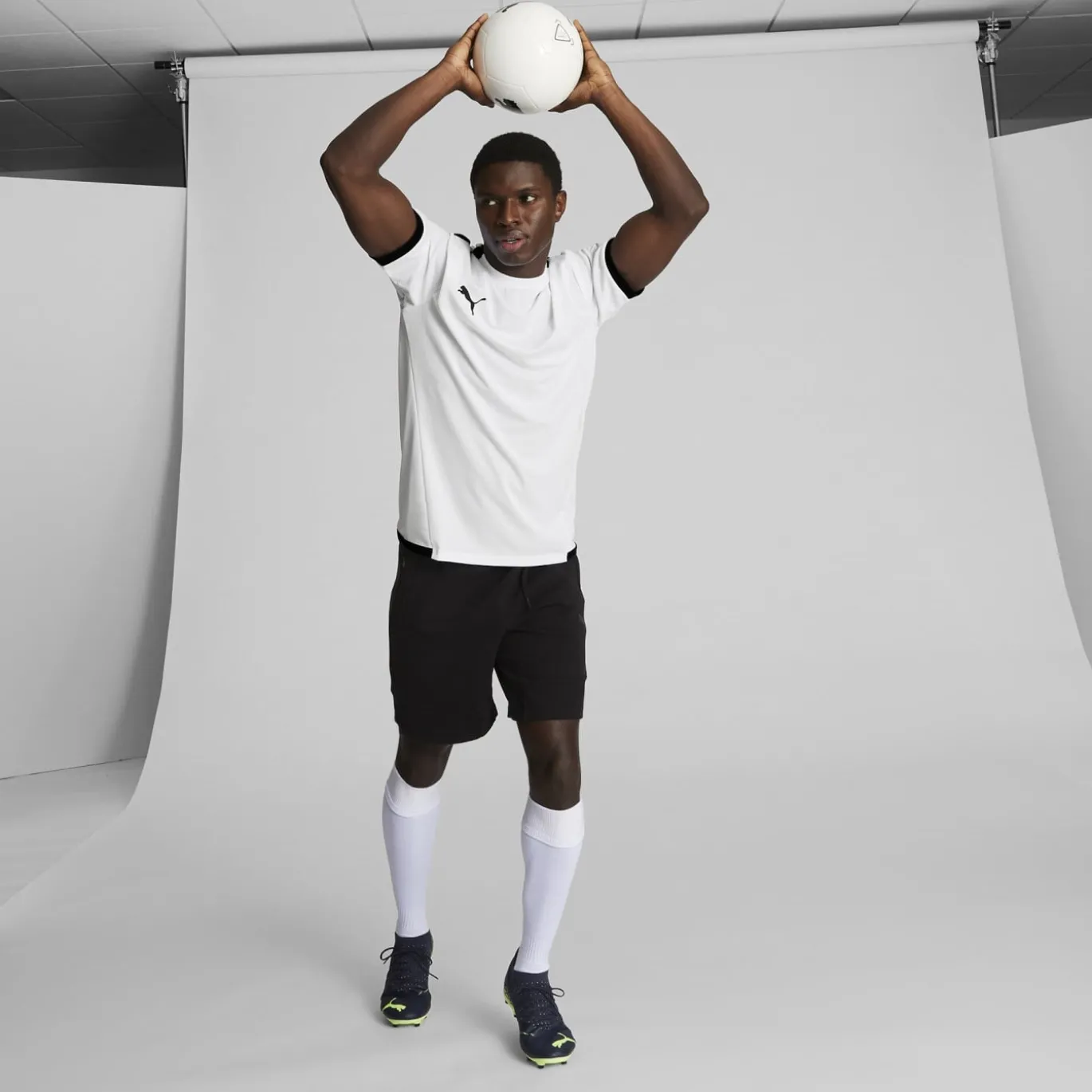 PUMA teamLIGA Voetbalshirt Wit Zwart