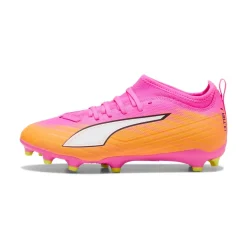 PUMA Ultra 6 Match Gras / Kunstgras Voetbalschoenen (MG) Kids Felroze Blauw Geel