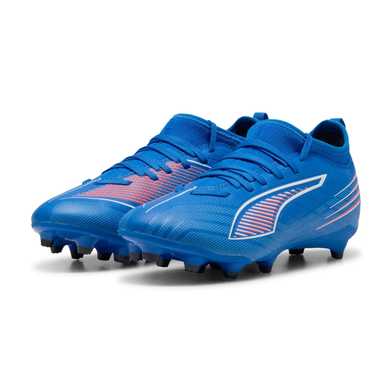 PUMA Ultra 6 Match Gras / Kunstgras Voetbalschoenen (MG) Kids Blauw Wit Felrood