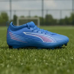 PUMA Ultra 6 Match Gras / Kunstgras Voetbalschoenen (MG) Kids Blauw Wit Felrood