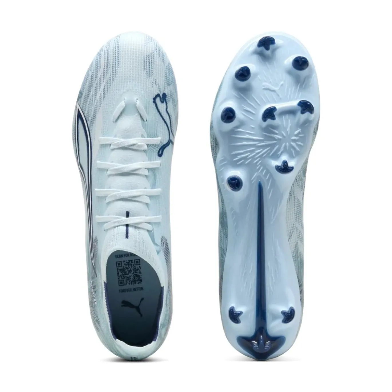 PUMA Ultra 6 Match Gras / Kunstgras Voetbalschoenen (MG) Lichtblauw Blauw Wit