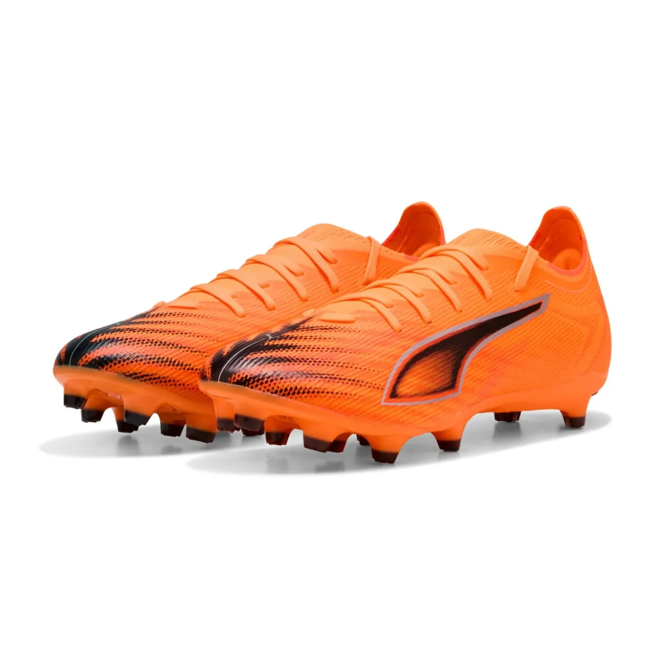 PUMA Ultra 6 Match Gras / Kunstgras Voetbalschoenen (MG) Oranje Zwart Zilver