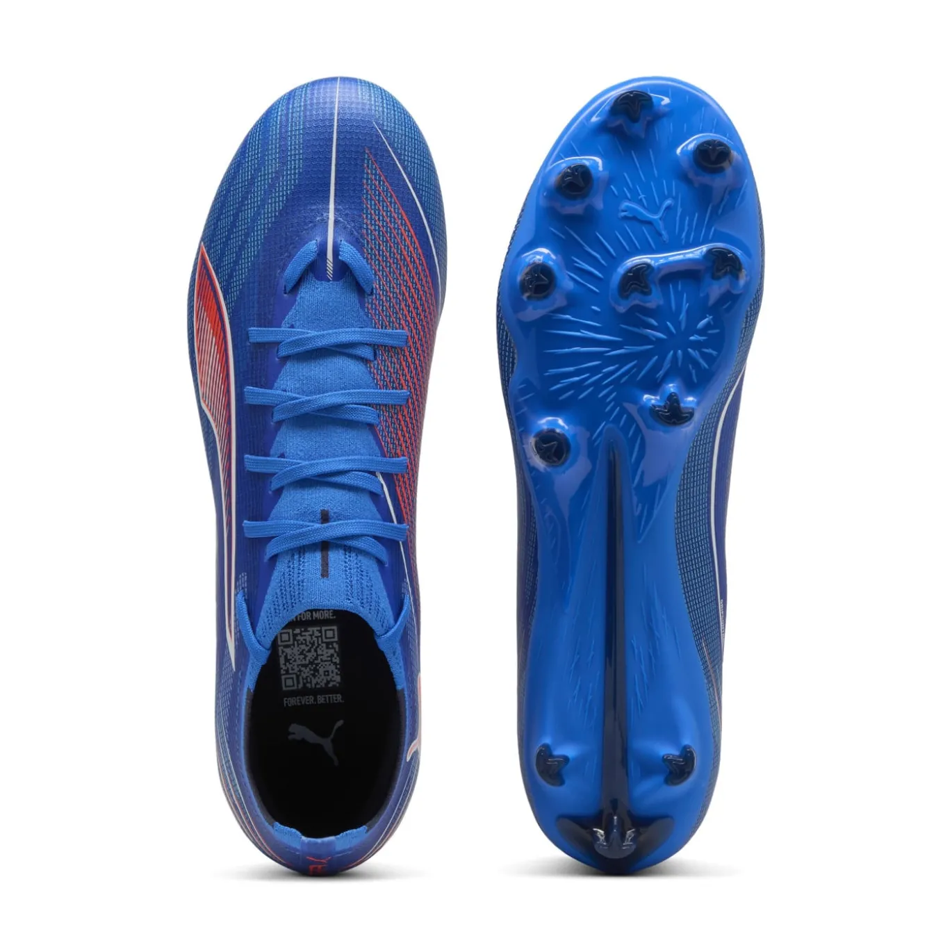 PUMA Ultra 6 Match Gras / Kunstgras Voetbalschoenen (MG) Blauw Wit Felrood