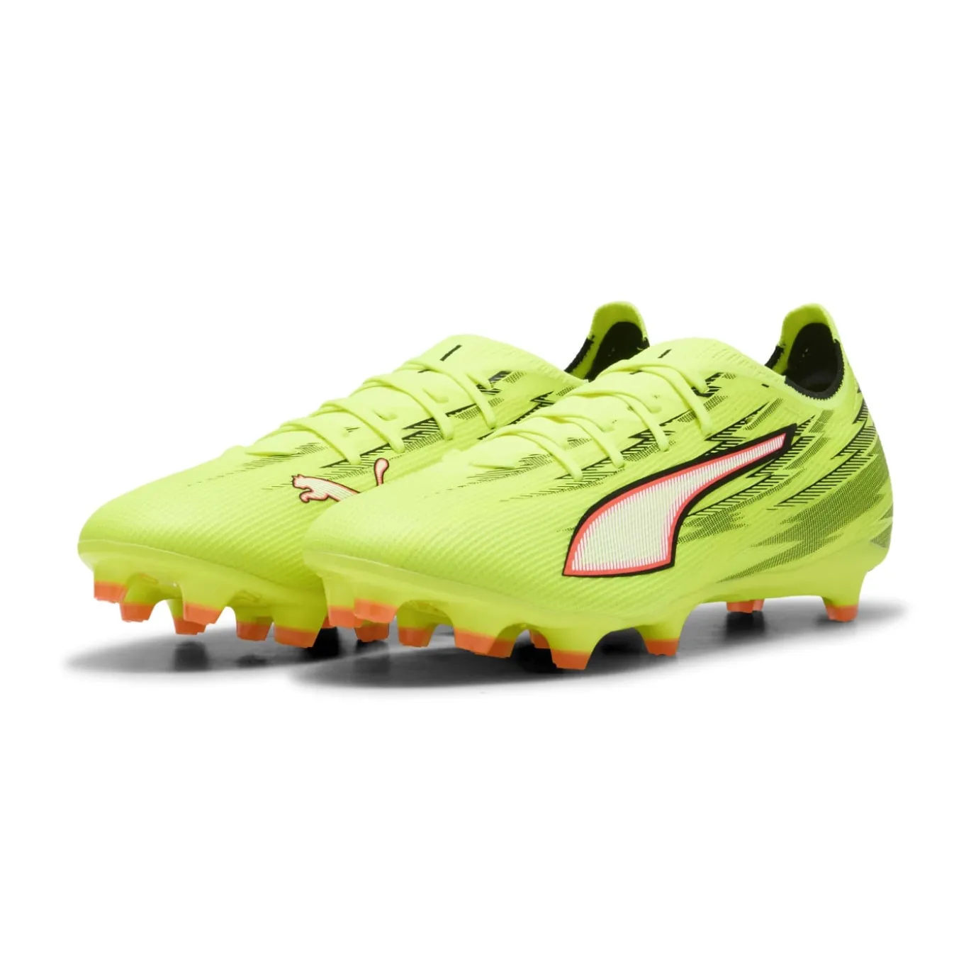 PUMA Ultra 6 Match Gras / Kunstgras Voetbalschoenen (MG) Neongeel Rood Zwart
