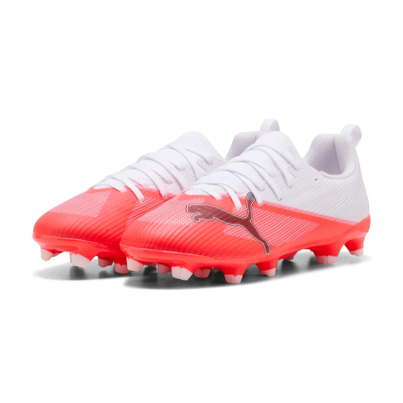 PUMA Ultra 7 Match Gras / Kunstgras Voetbalschoenen (MG) Kids Wit Felrood Zwart