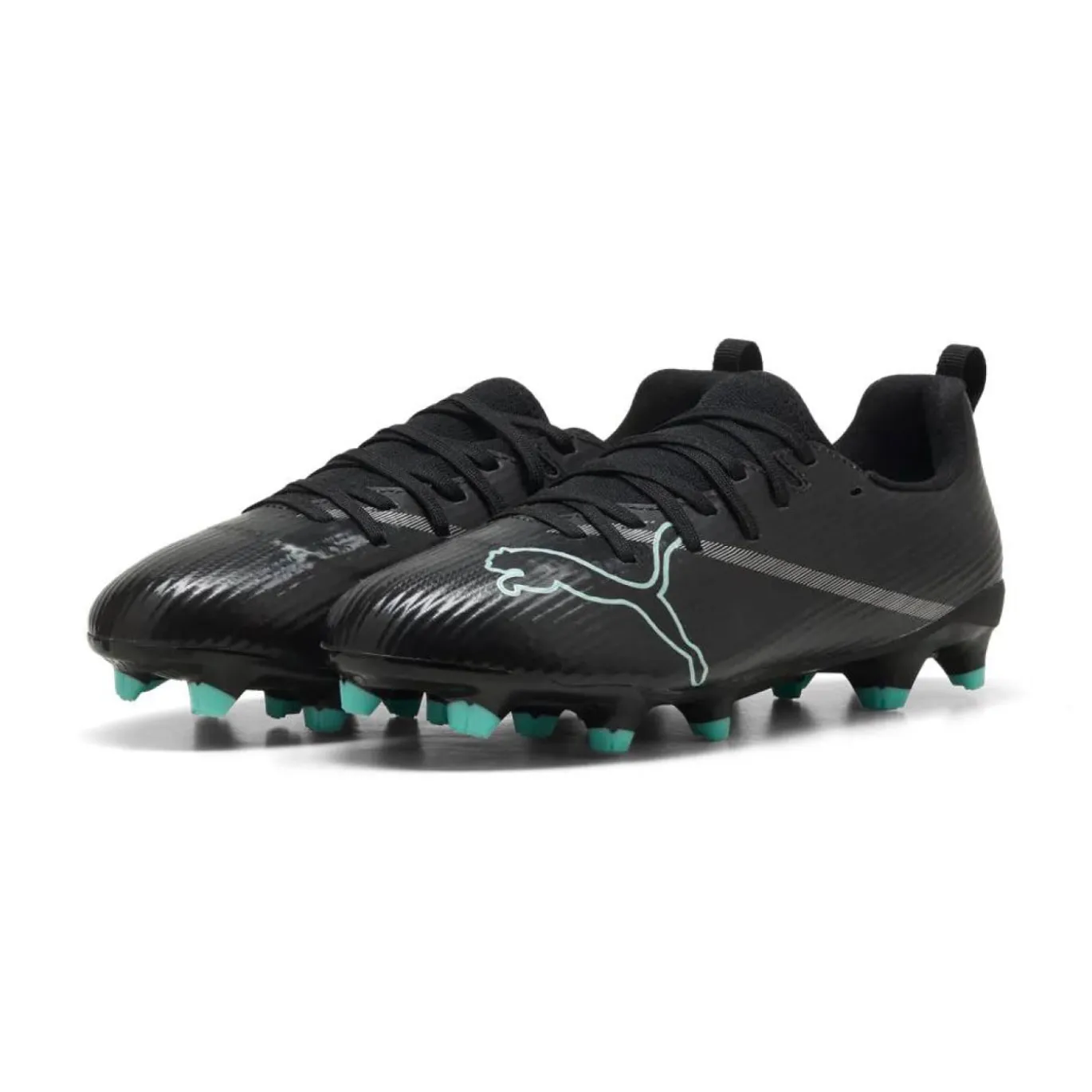 PUMA Ultra Nitro 7 Match Gras / Kunstgras Voetbalschoenen (MG) Kids Zwart Intense Mint