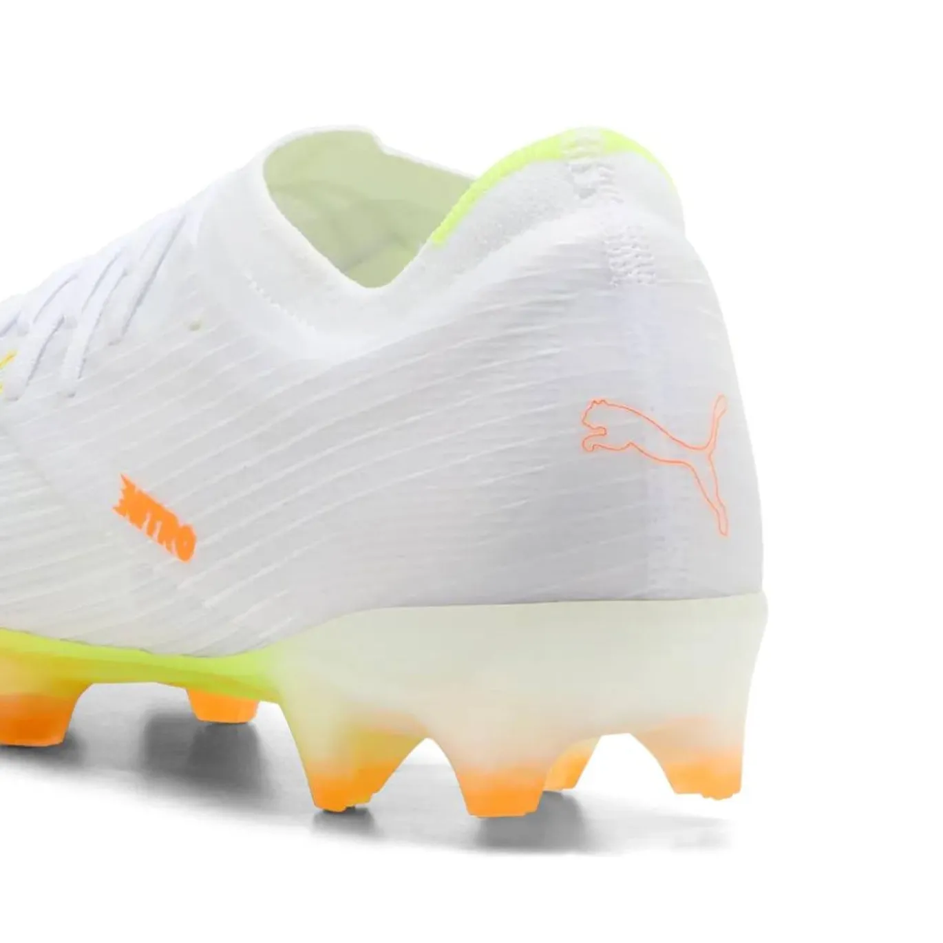PUMA Ultra Nitro 7 Match Gras Voetbalschoenen (FG) Wit Geel Oranje