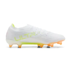 PUMA Ultra Nitro 7 Match Gras Voetbalschoenen (FG) Wit Geel Oranje