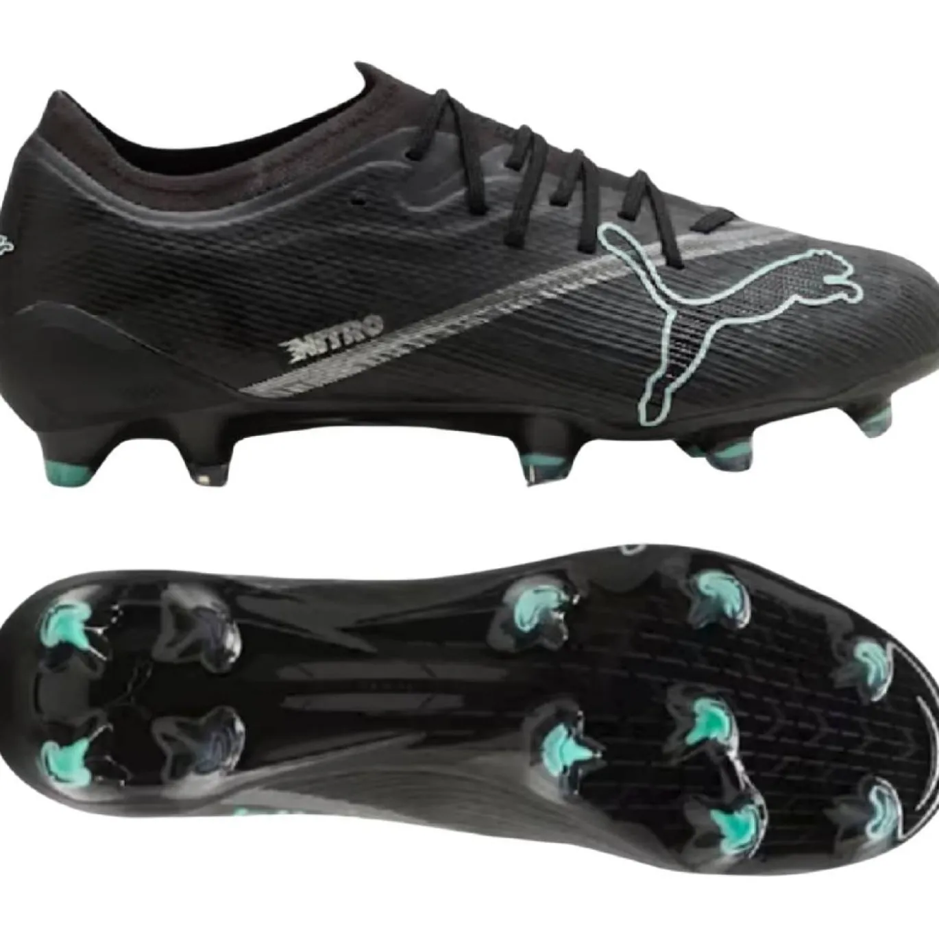 PUMA Ultra Nitro 7 Pro Gras Voetbalschoenen (FG) Zwart Intense Mint