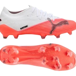 PUMA Ultra Nitro 7 Pro Gras Voetbalschoenen (FG) Wit Felrood Zwart